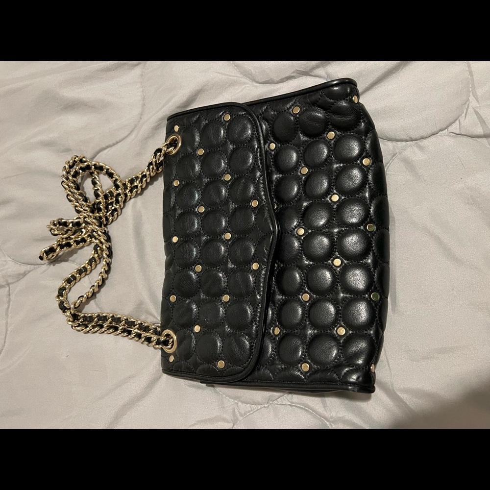Black studded purse